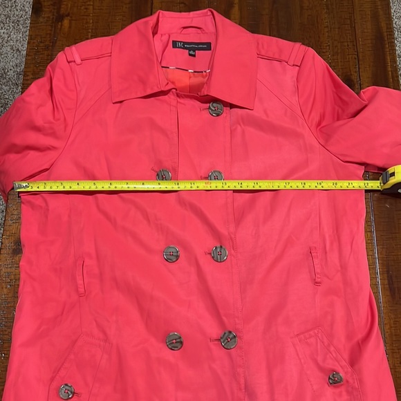 INC coral blazer for women with pockets and buttons.  Size XL - Picture 7 of 9